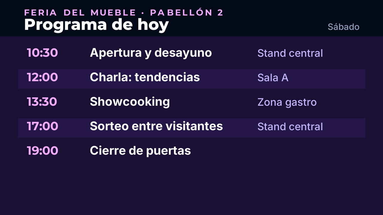 Ferias y eventos