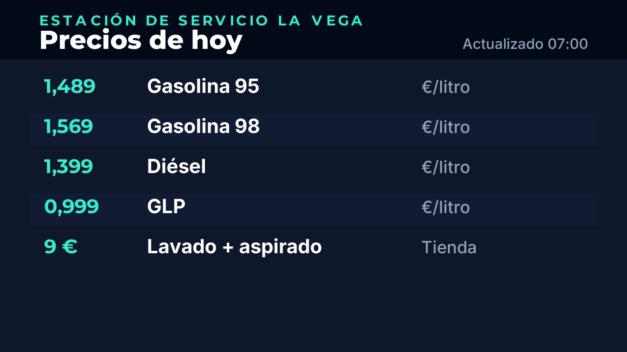 Gasolineras y estaciones de servicio