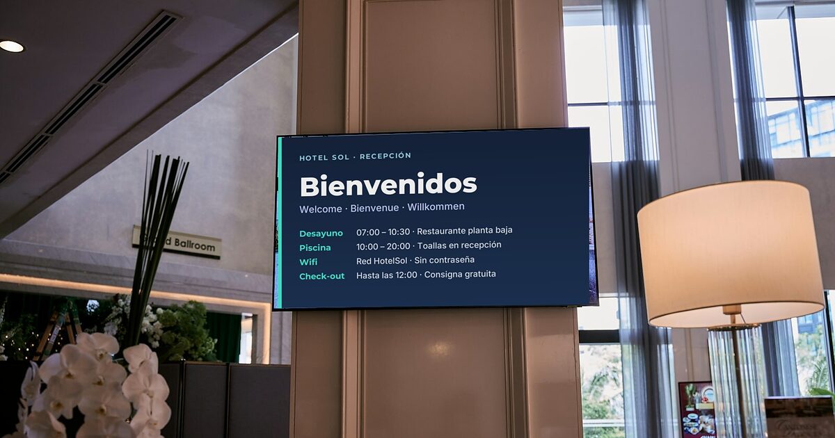 Ejemplo de Pantarix en un local: Hoteles